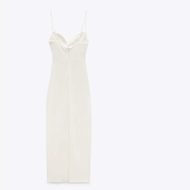 Midi Dress With Draped Detail