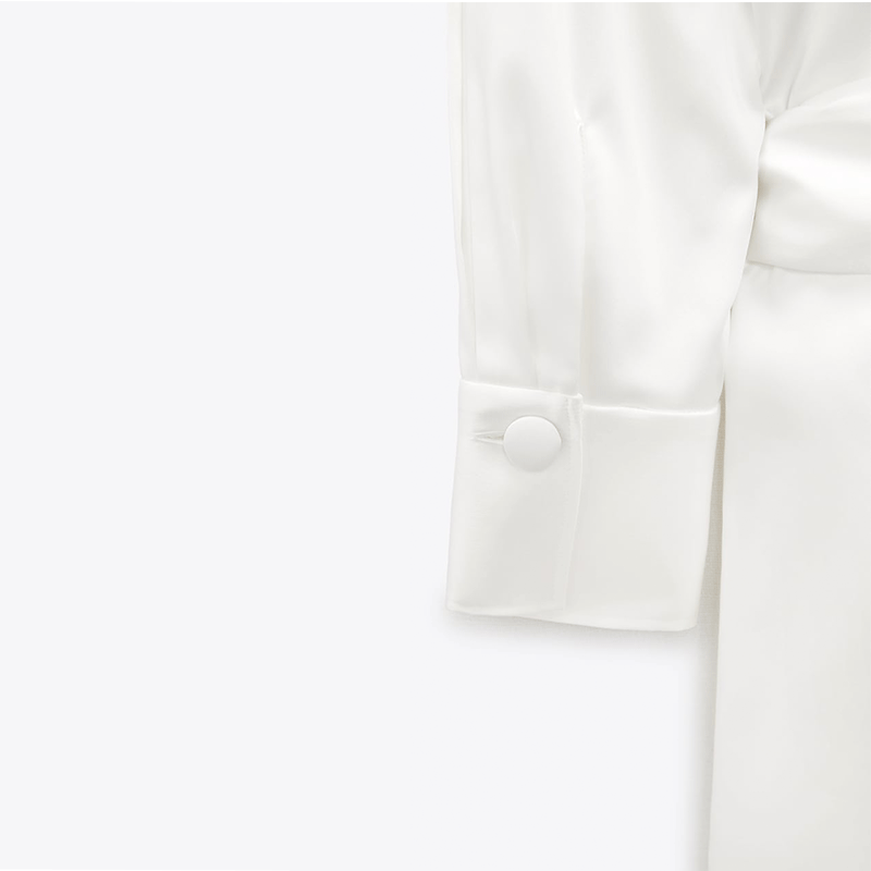 Satin Shirt Dress