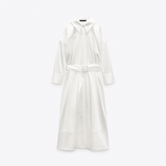 Satin Shirt Dress