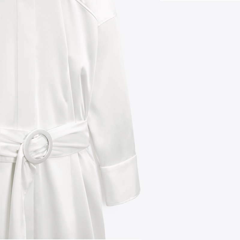 Satin Shirt Dress