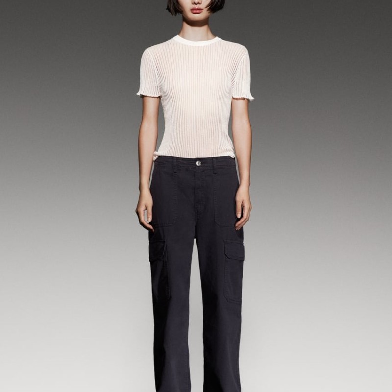 Short Sleeve Ribbed Top