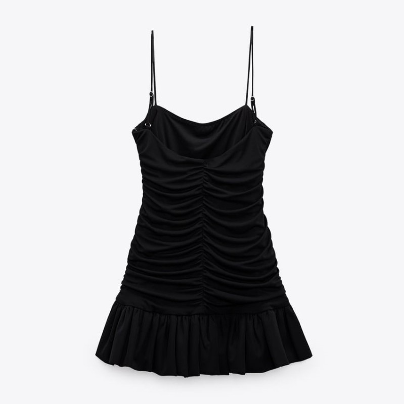 Draped Dress With Ruffles