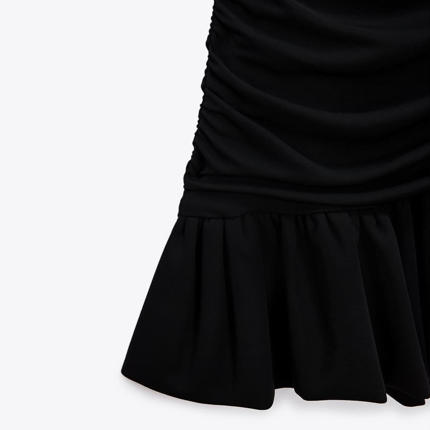 Draped Dress With Ruffles