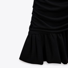 Draped Dress With Ruffles