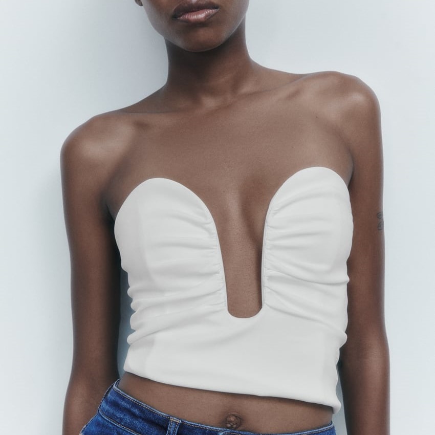 Sweetheart Neckline Crop Top