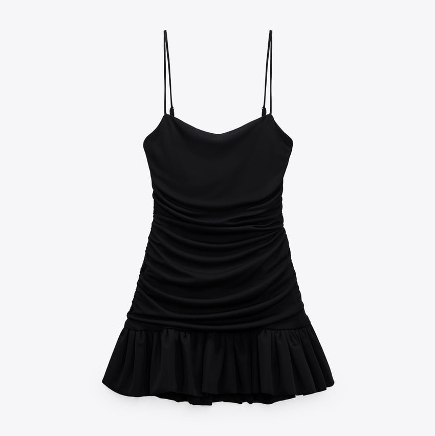 Draped Dress With Ruffles