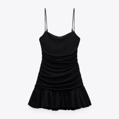Draped Dress With Ruffles