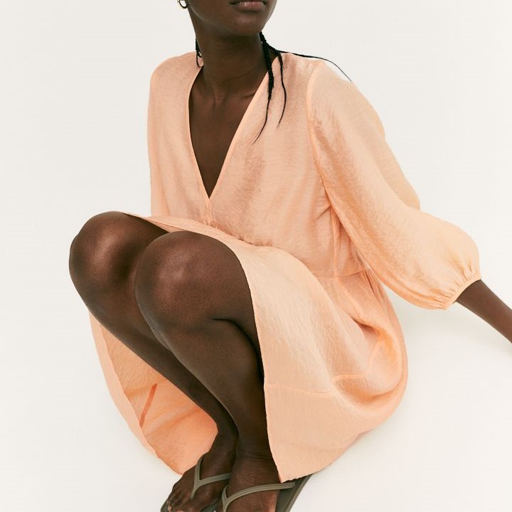 V neck dress