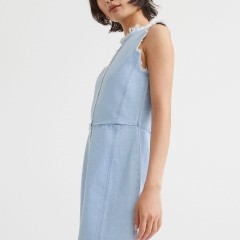 sleeveless denim dress
