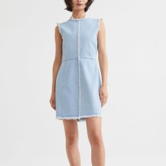 sleeveless denim dress