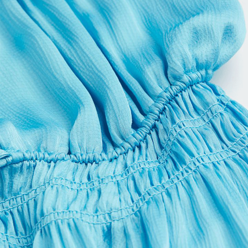 waist gathered maxi dress