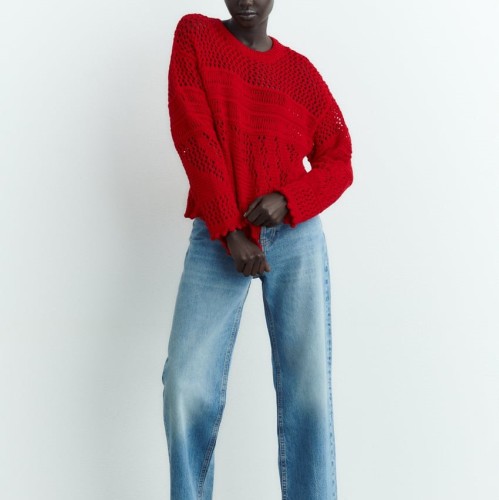 Pointelle Knit Sweater