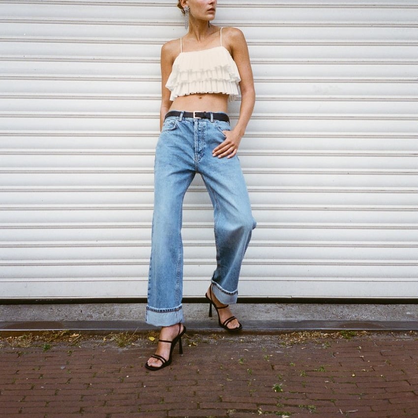 Crop Top With Ruffles