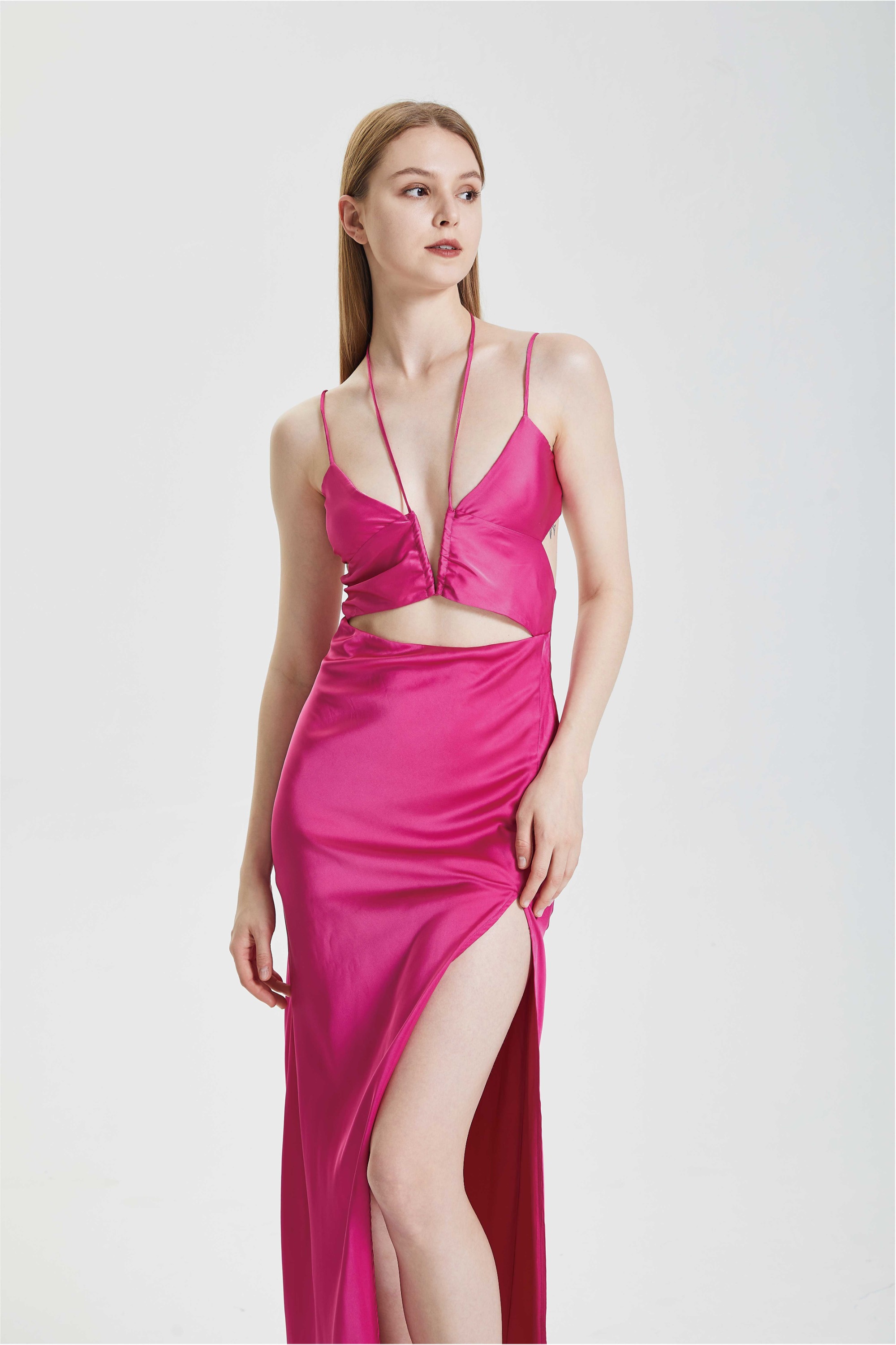 Hanging Neck Lace up Hollow Sexy Tank Top Holiday Beach Dress