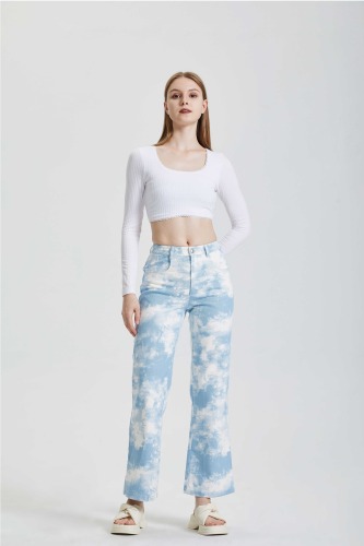 Square neck knitted short top