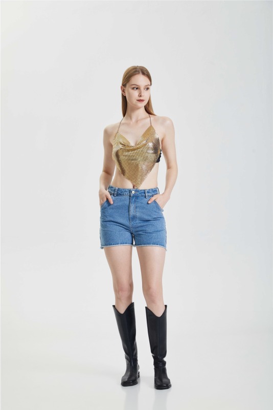Suspender neck vest top