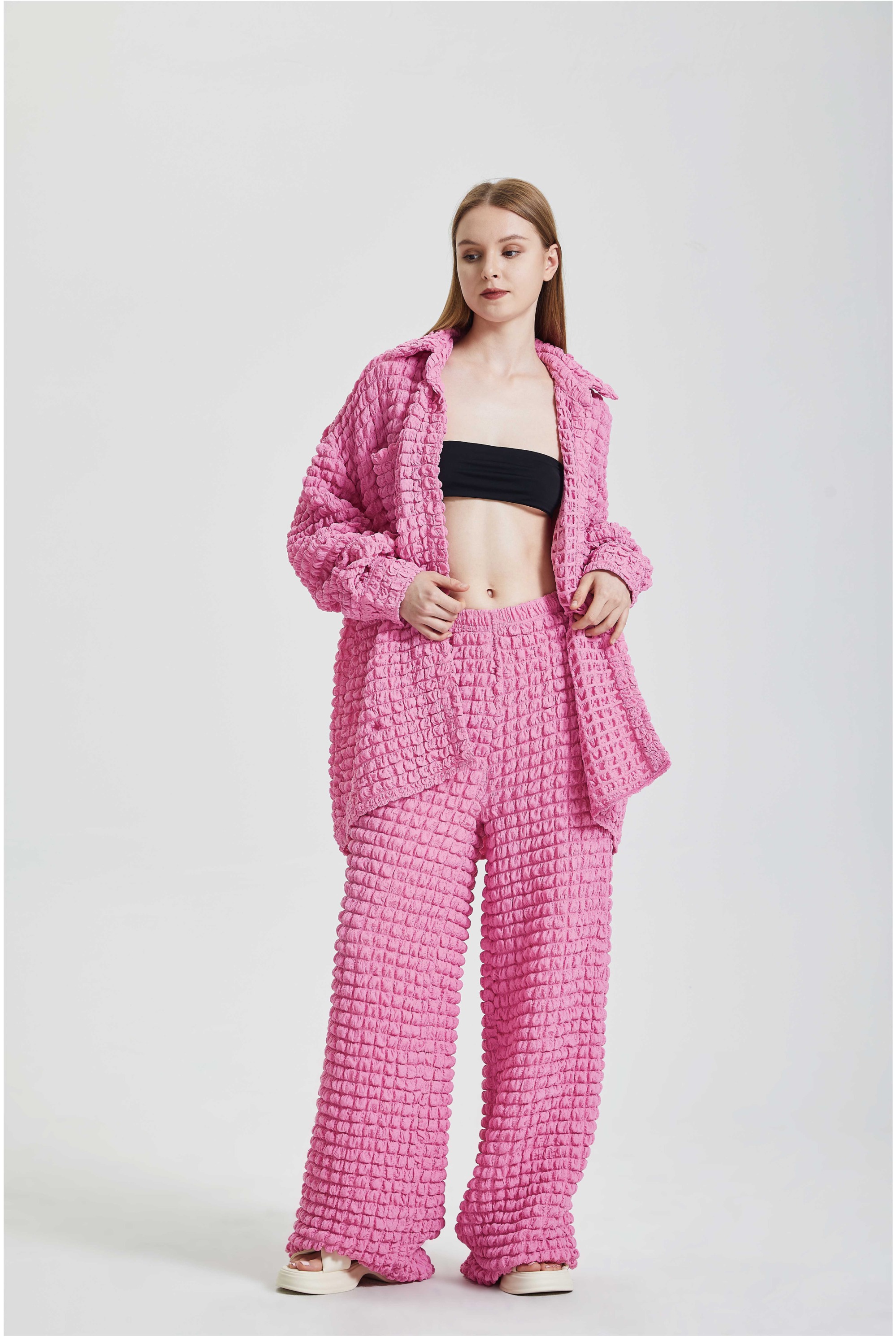 Suit, coat, underwear, straight leg pants set