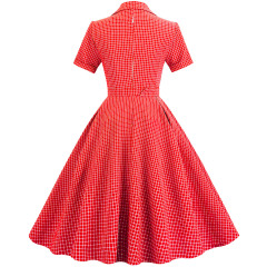 Contrast Suit Collar Plaid Dress