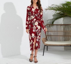 Slim Fit Split Strap Sexy Floral Dress