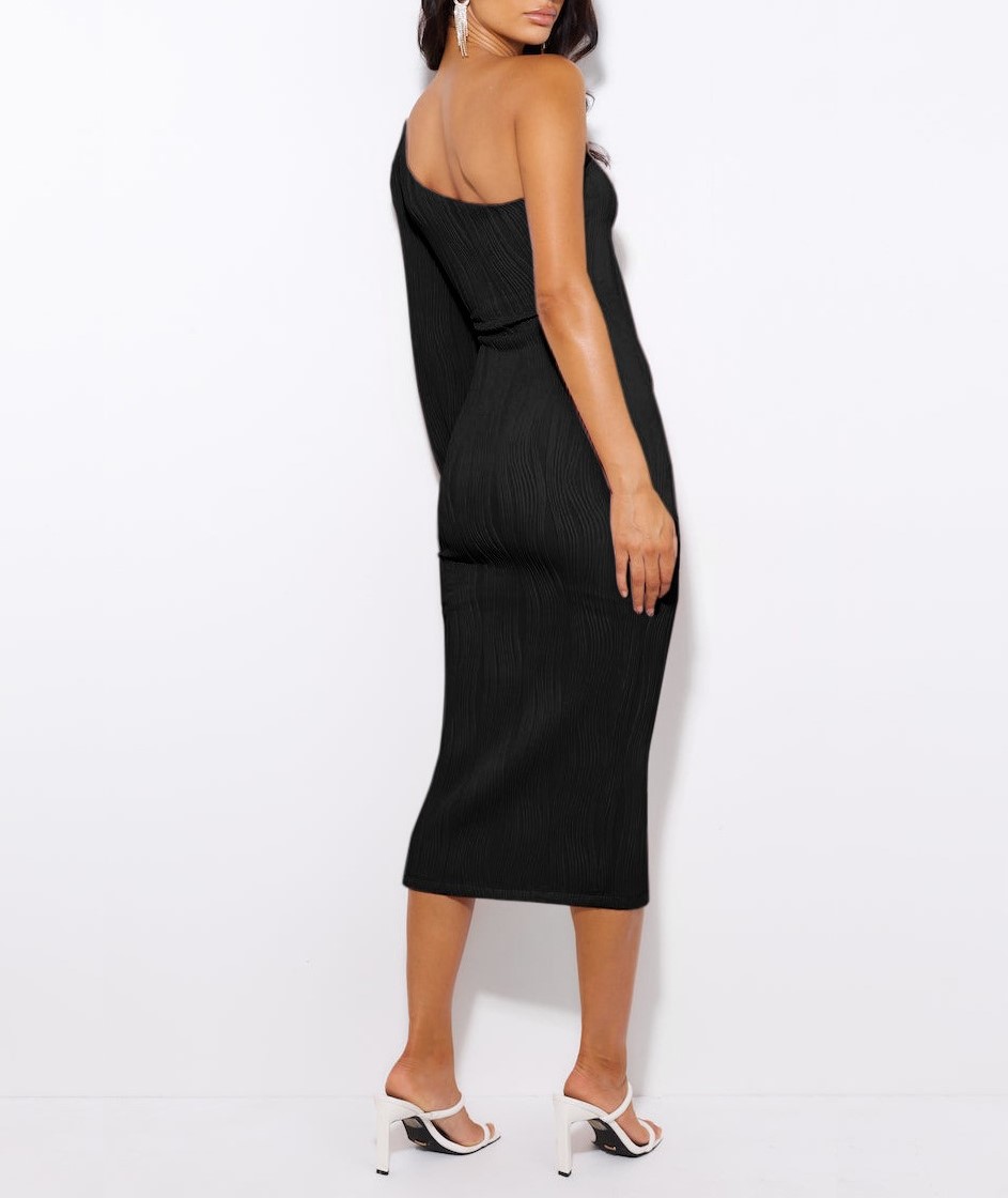 Lantern Sleeve Hollowed Out Evening Dress