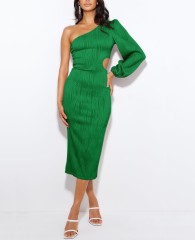 Lantern Sleeve Hollowed Out Evening Dress