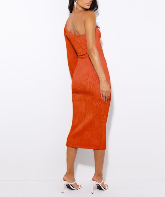 Lantern Sleeve Hollowed Out Evening Dress