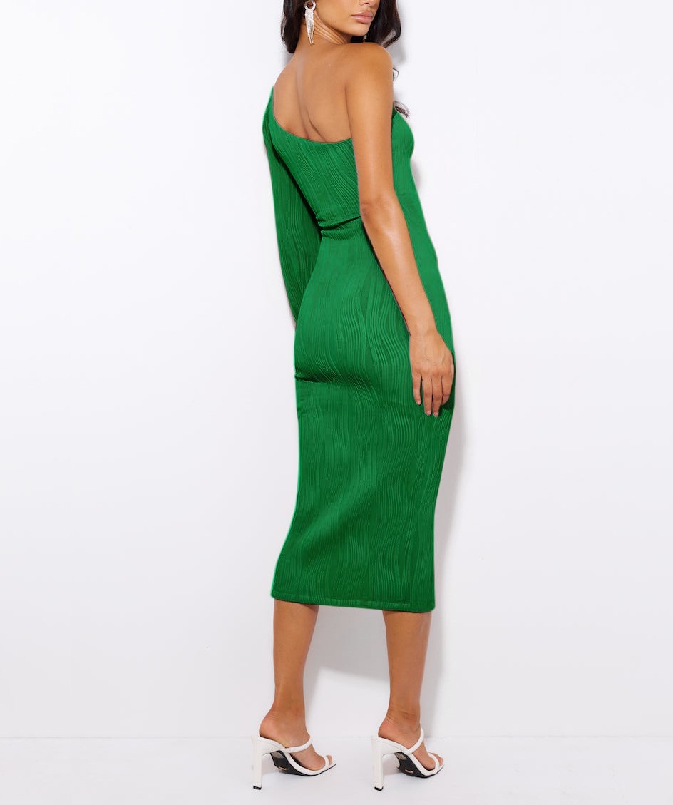Lantern Sleeve Hollowed Out Evening Dress