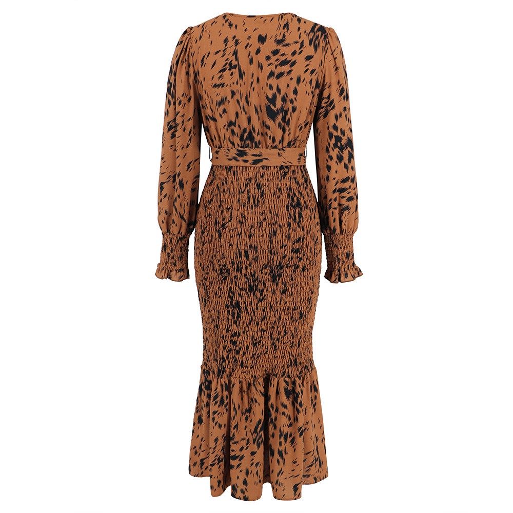 V-neck Printed Dress