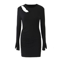 Slim Fit Wrap Hip Dress