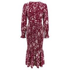 V-neck Printed Dress