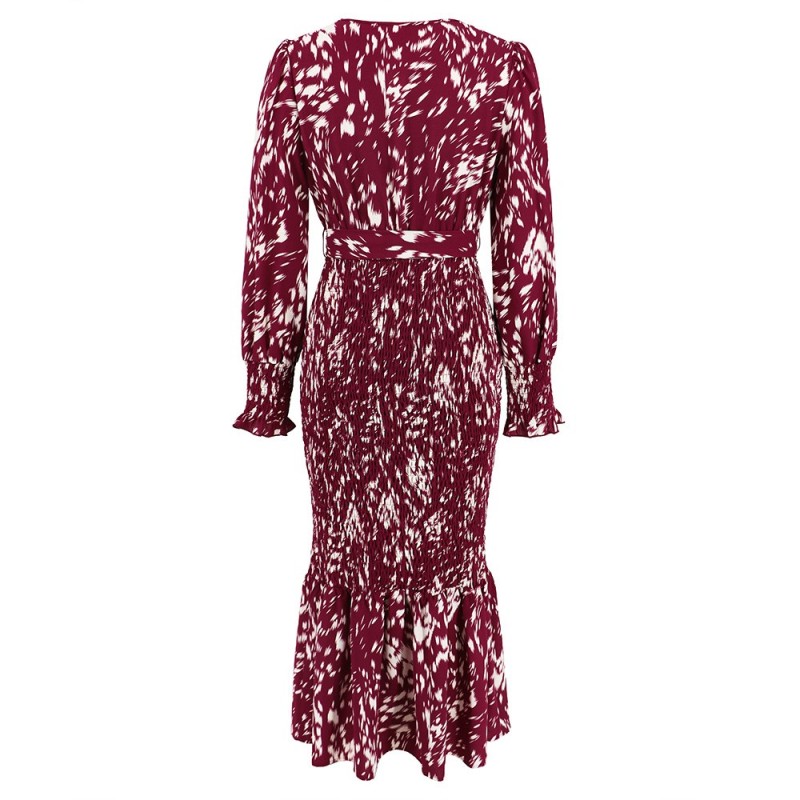 V-neck Printed Dress