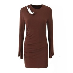 Slim Fit Wrap Hip Dress