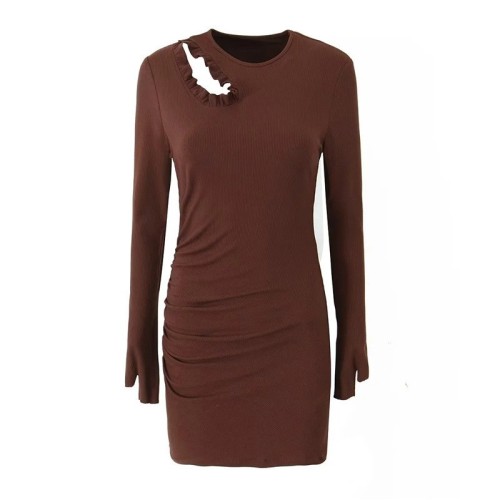 Slim Fit Wrap Hip Dress