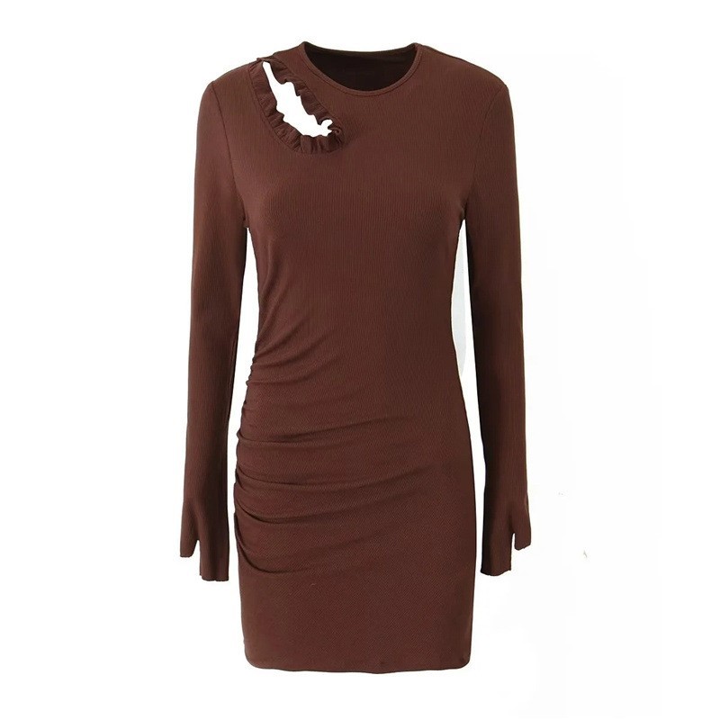 Slim Fit Wrap Hip Dress