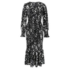 V-neck Printed Dress