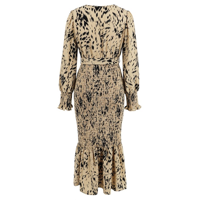V-neck Printed Dress