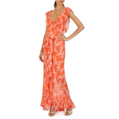 V-neck Side Slit Dress