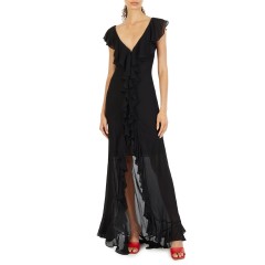V-neck Side Slit Dress