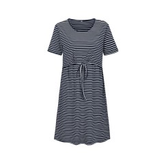 Striped Multifunctional Short Sleeved Dress