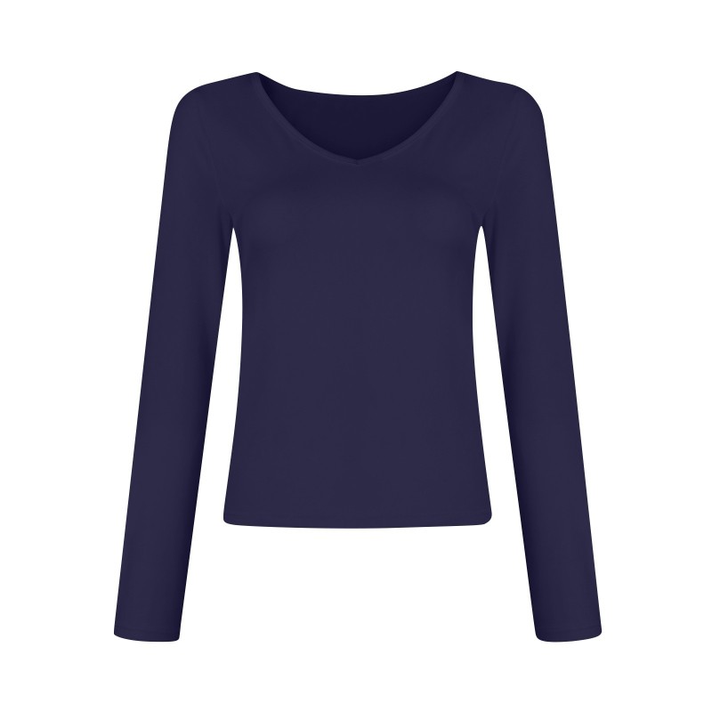 V-neck Long Sleeved Versatile Top