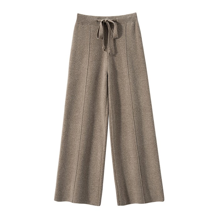Wool Knitted Wide Leg Pants