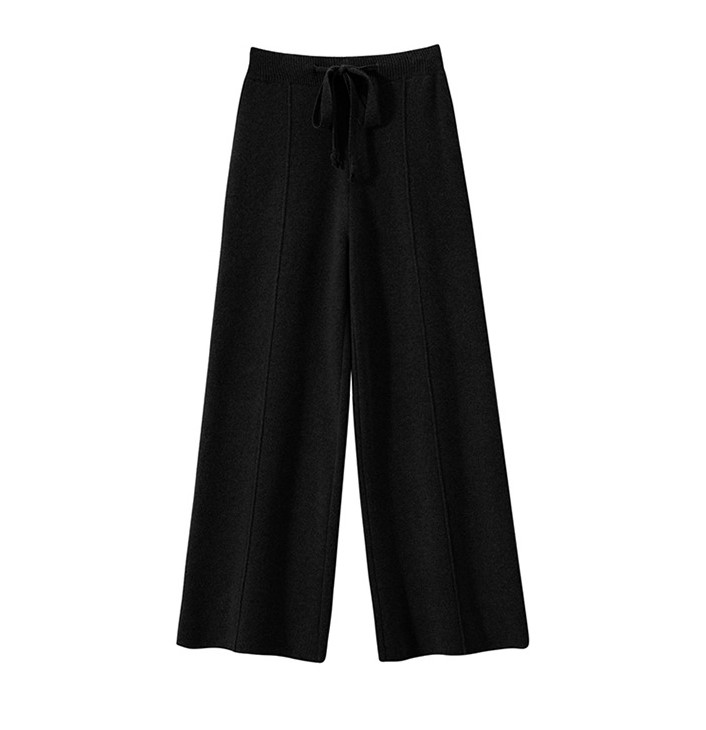 Wool Knitted Wide Leg Pants
