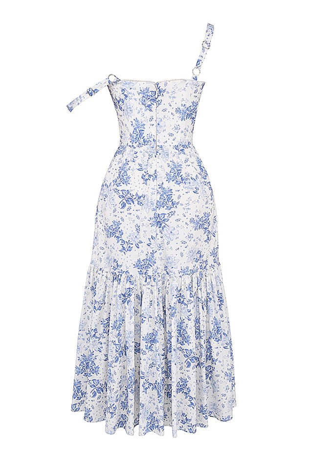 Fragmented fForal Suspender Dress