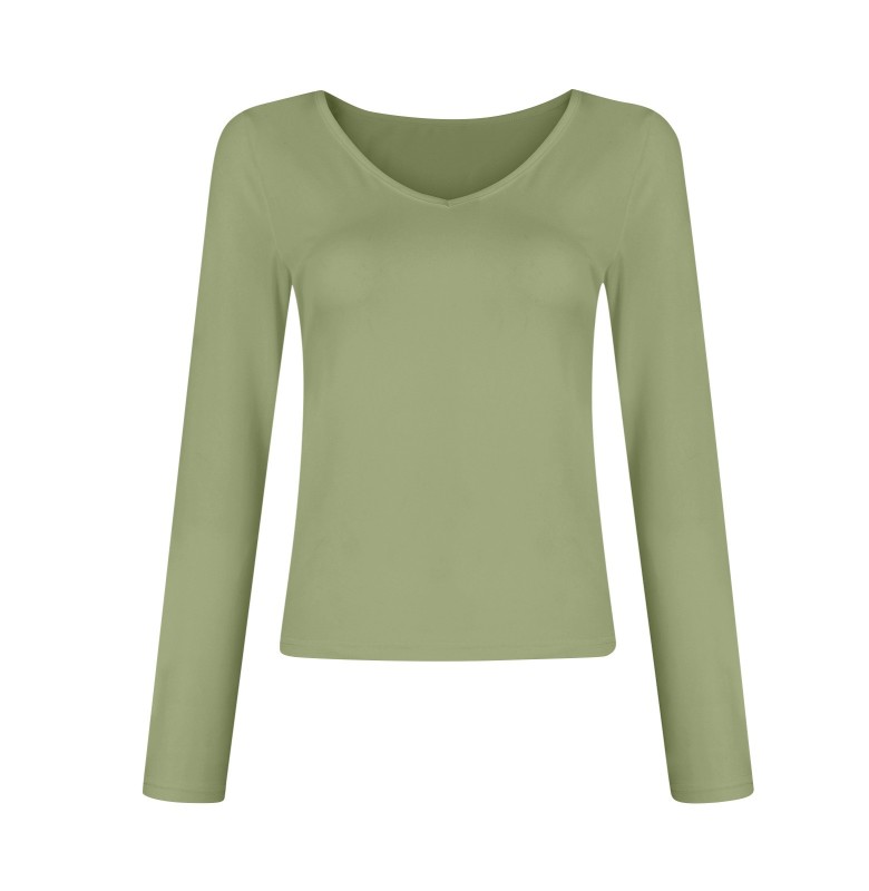V-neck Long Sleeved Versatile Top