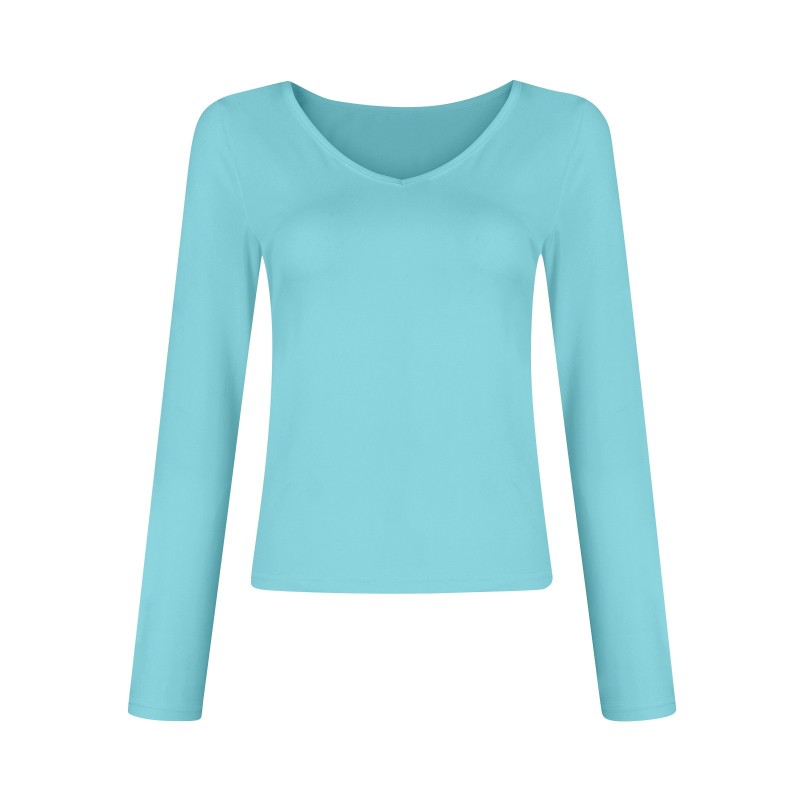 V-neck Long Sleeved Versatile Top