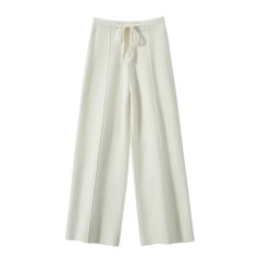 Wool Knitted Wide Leg Pants