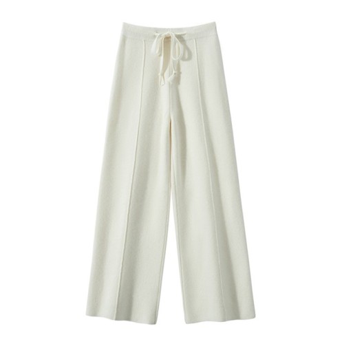 Wool Knitted Wide Leg Pants