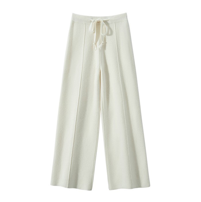Wool Knitted Wide Leg Pants