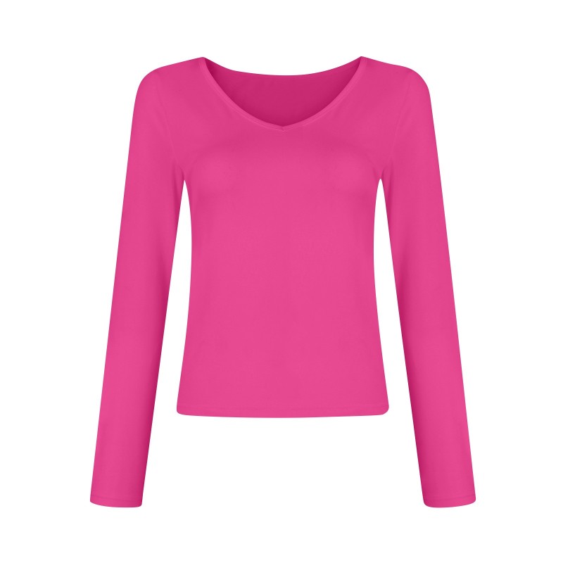 V-neck Long Sleeved Versatile Top