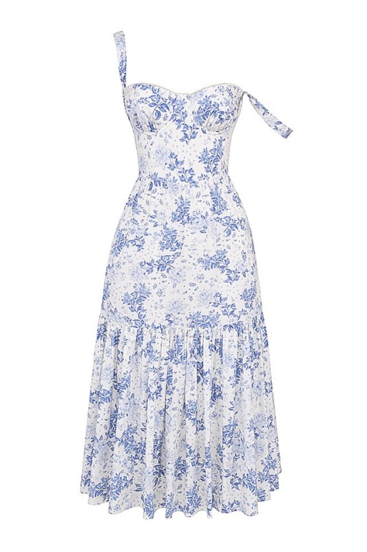 Fragmented fForal Suspender Dress